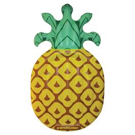 Swimline - Jumbo 88" x 50" Inflatable Tropical Pool Float Island Lounger - Pineapple