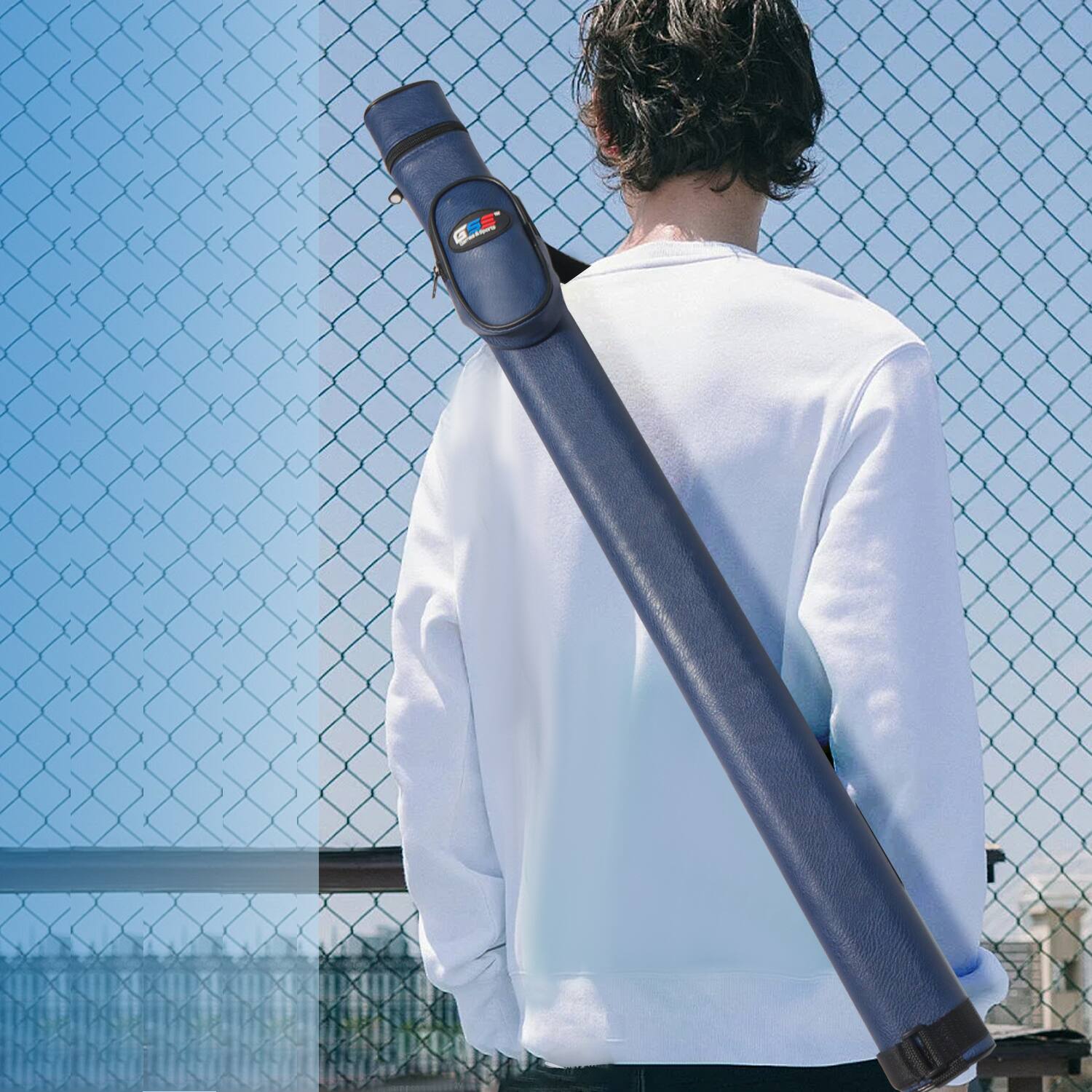 Alt View 3. GSE Games & Sports Expert - 1x1 Hard Billiard Pool Cue Stick Carrying Case, Billiard Cue Case, Billiard Accessories - Blue - Blue.