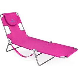 Ostrich - The Original Chaise Lounge, Facedown Beach Pool Tanning Chair - Pink