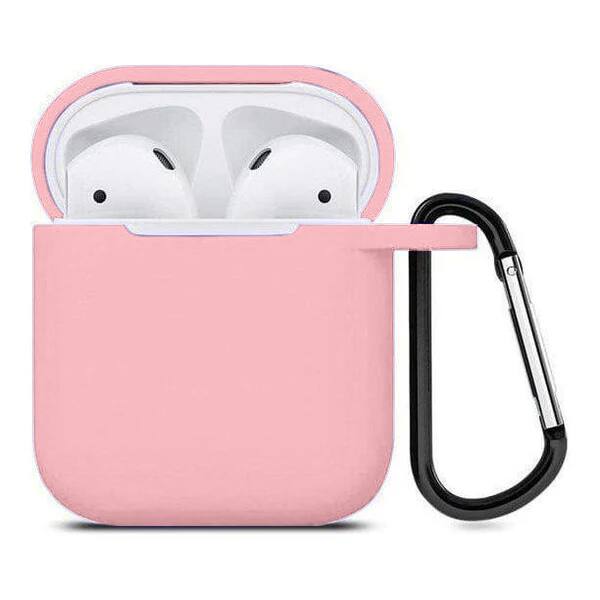 Front. Entronix - Entronix Premium Silicone Case for Apple AirPods 1st/2nd Generation - Light Pink.