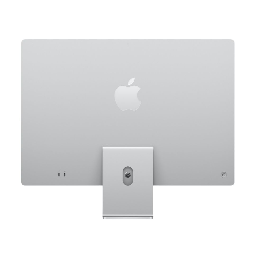 Left. Apple - Apple 24" iMac with Apple M1 8-Core CPU 8GB RAM, 256GB SSD Silver.