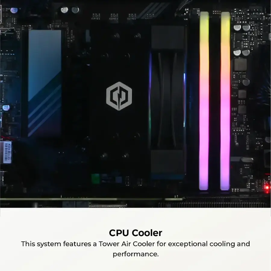 This system features a Tower Air Cooler for exceptional cooling and performance.