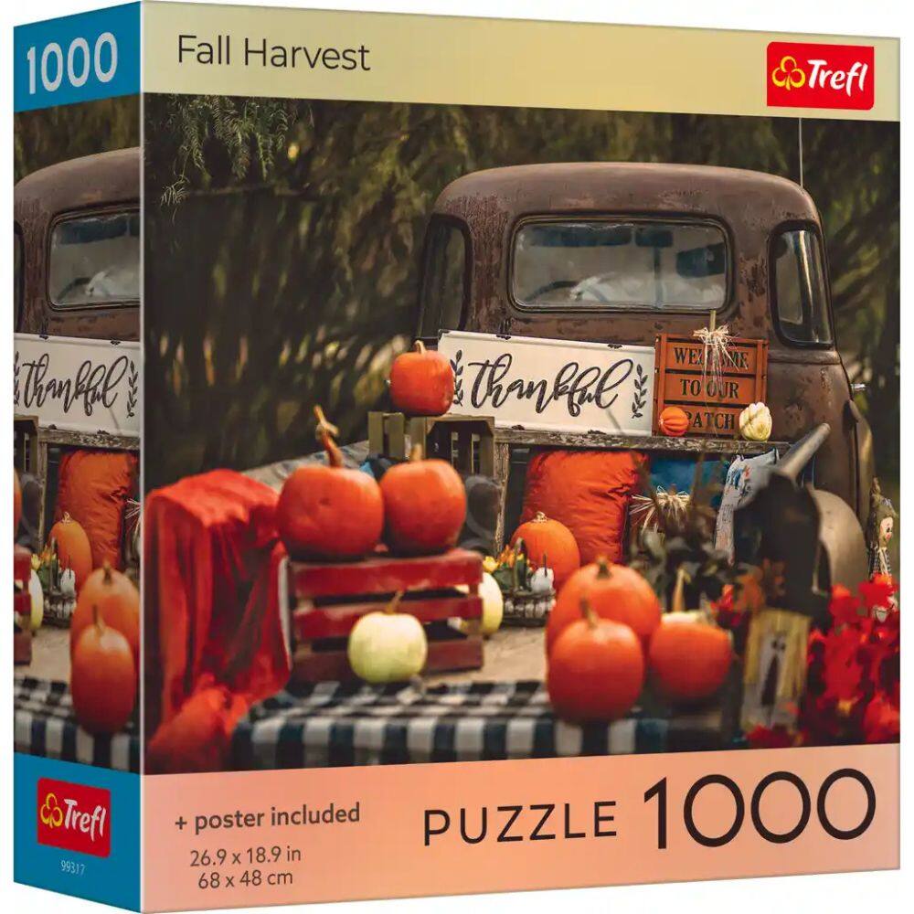 1000 Fall Harvest  
Trefl  
Thankful to our patch  
+ poster included in PUZZLE 1000  
26.9 x 18.9 in  
68 x 48 cm