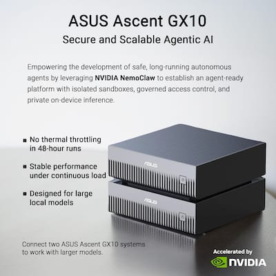 ASUS Ascent GX10 Mini Desktop NVIDIA GB10 (2025) 128GB Memory 1TB ASUS Ascent GX10 Mini Desktop NVIDIA GB10 (2025) 128GB Memory 1TB