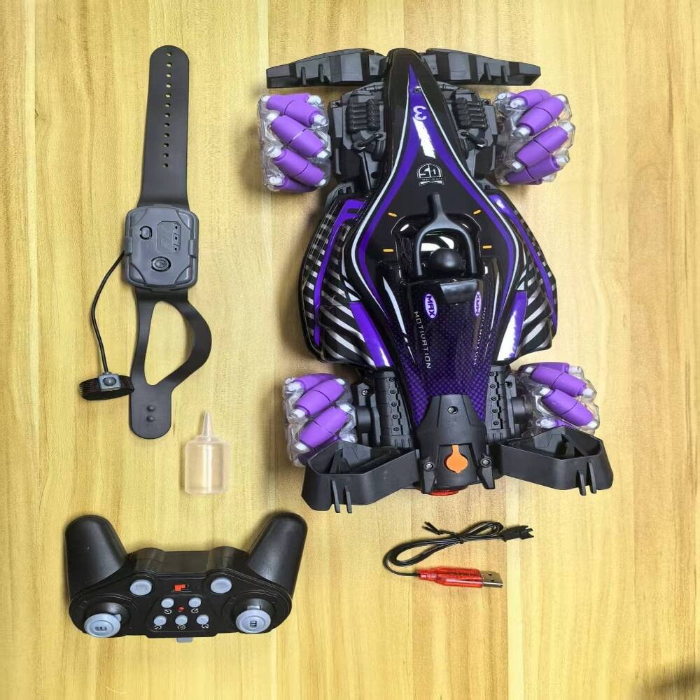 Alt View 7. Loheer - Loheer F1 remote control car red RC racing toy car with tail spray music and light for kids outdoor play.