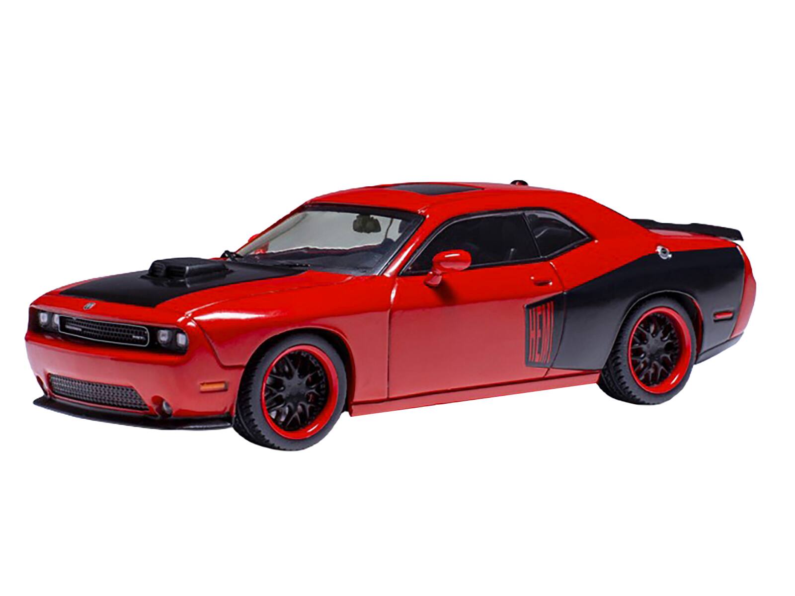Alt View 1. IXO - 2009 Dodge Challenger SRT8 Red with Black Accents 1/43 Diecast Model Car by IXO Models.