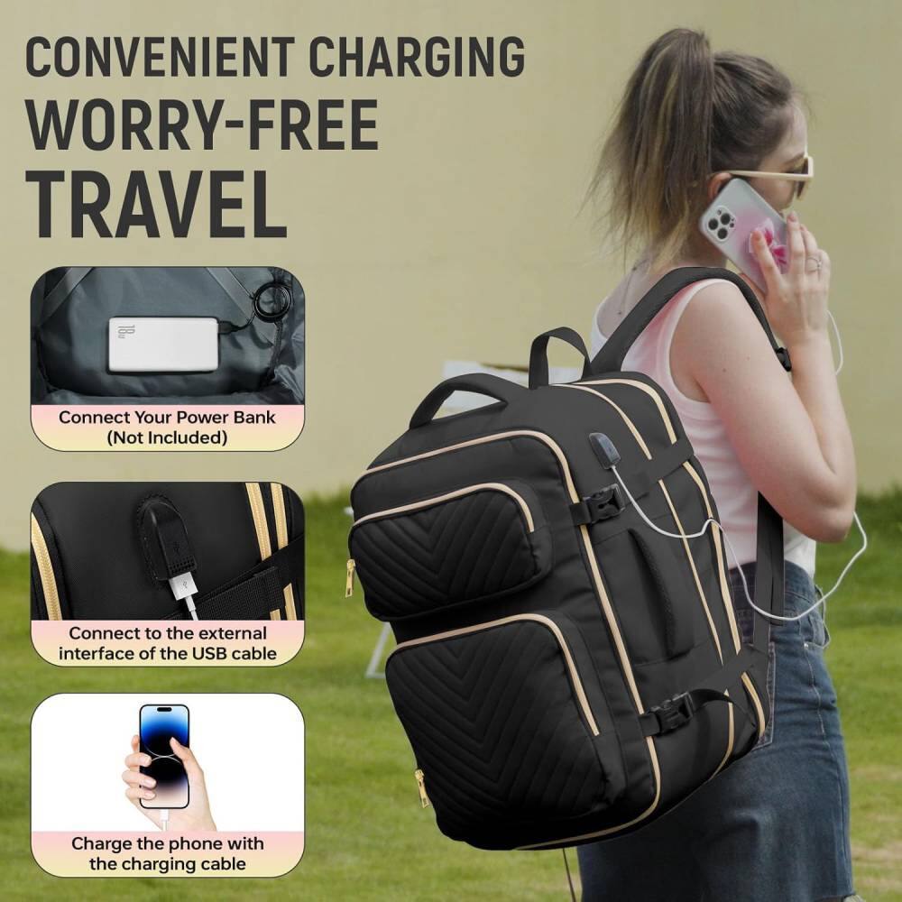 CONVENIENT CHARGING  
WORRY-FREE TRAVEL  

Connect Your Power Bank (Not Included)  

Connect to the external interface of the USB cable  

Charge the phone with the charging cable