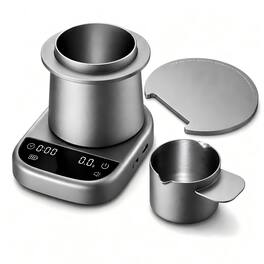 PRIMEPLUS - MagAttach 3-in-1 Coffee Scale, Precision Espresso & Pour Over, Flow Rate & Brew Ratio, Magnetic Dosing Cup + Extension