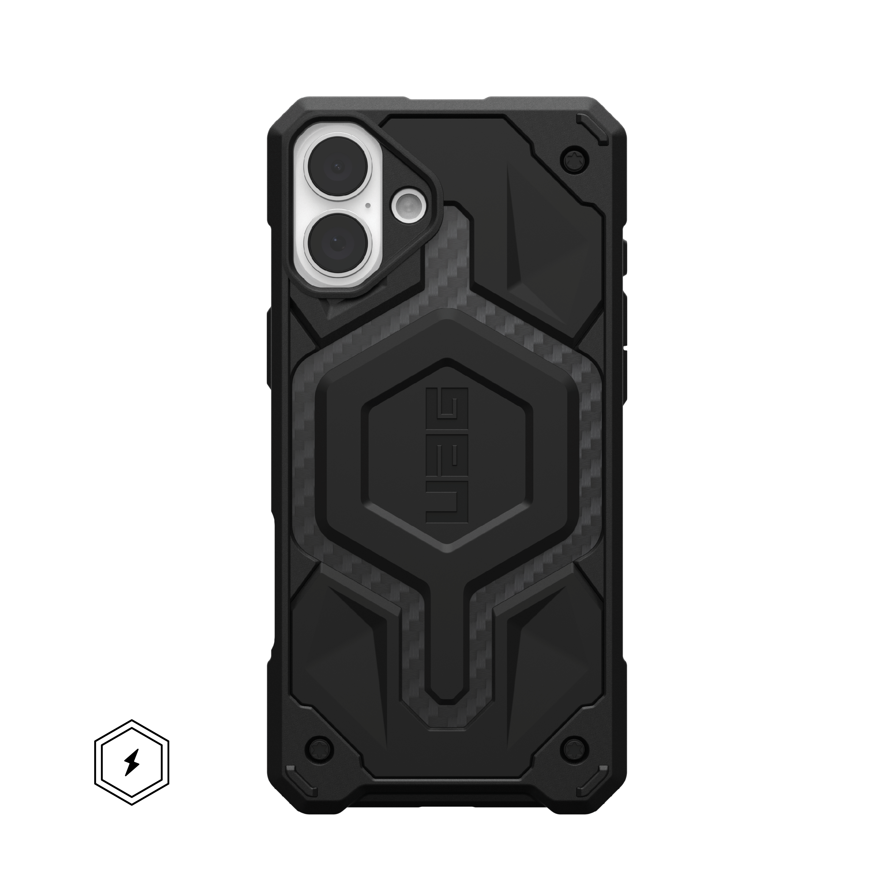 UAG - Monarch Pro Series Case with Magsafe for Apple iPhone 16 Plus - Carbon Fiber - Front_Zoom