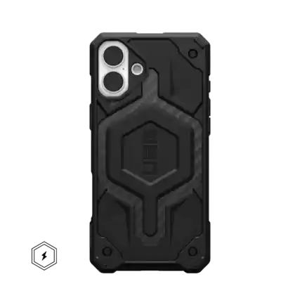 Front. UAG - Monarch Pro Series Case with Magsafe for Apple iPhone 16 Plus - Carbon Fiber.