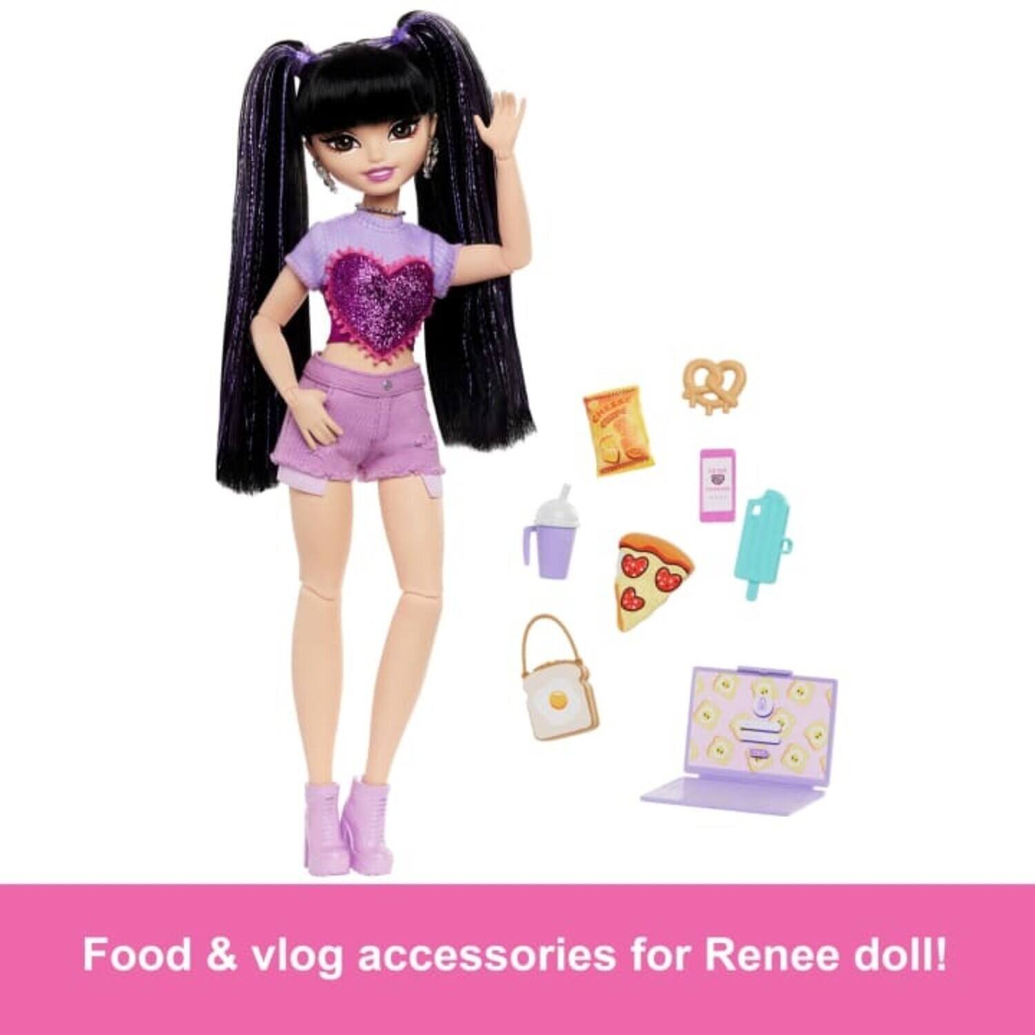 Food & vlog accessories for Renee doll!