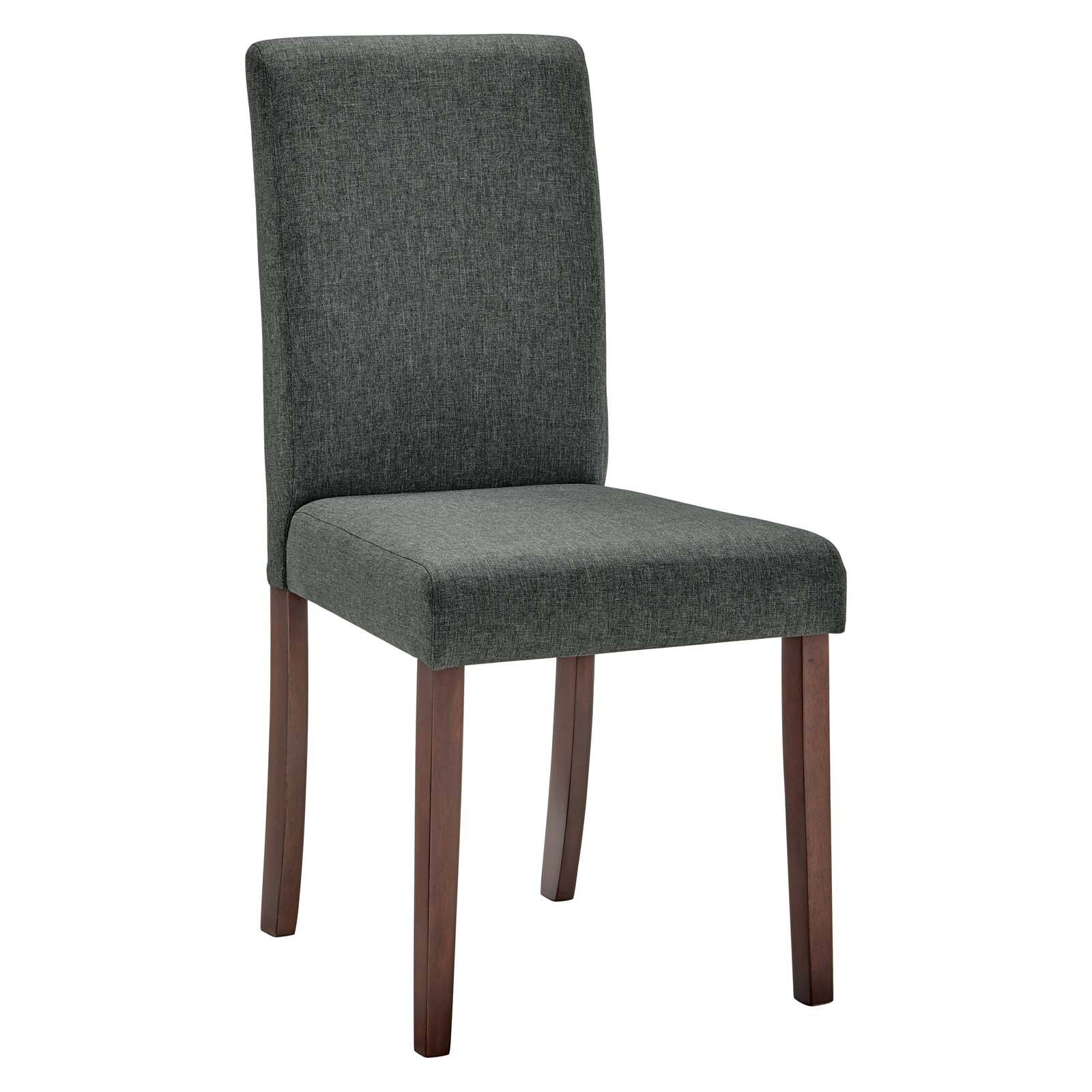 Back. Modway - Prosper Upholstered Fabric Dining Side Chair Set of 2 by Modway - Gray.