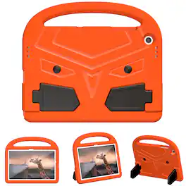Dteck - Case for Samsung Galaxy Tab A9+ and Samsung Galaxy Tab A11+,11-inch, Rugged Hybrid Shockproof Flip Kickstand Cover - Orange