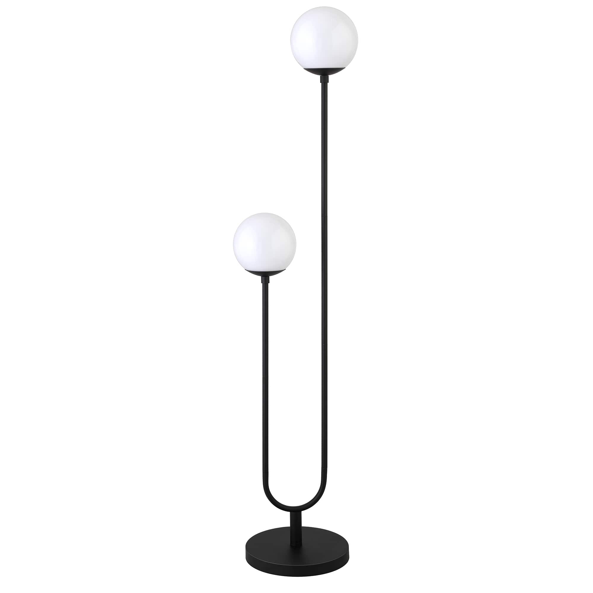 Front. Camden&Wells - Dufrene 2-Light Floor Lamp - Blackened Bronze.