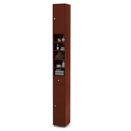 Ecooso - Slim Freestanding Bathroom Storage Cabinet with Drawer and Adjustable Shelves - Brown