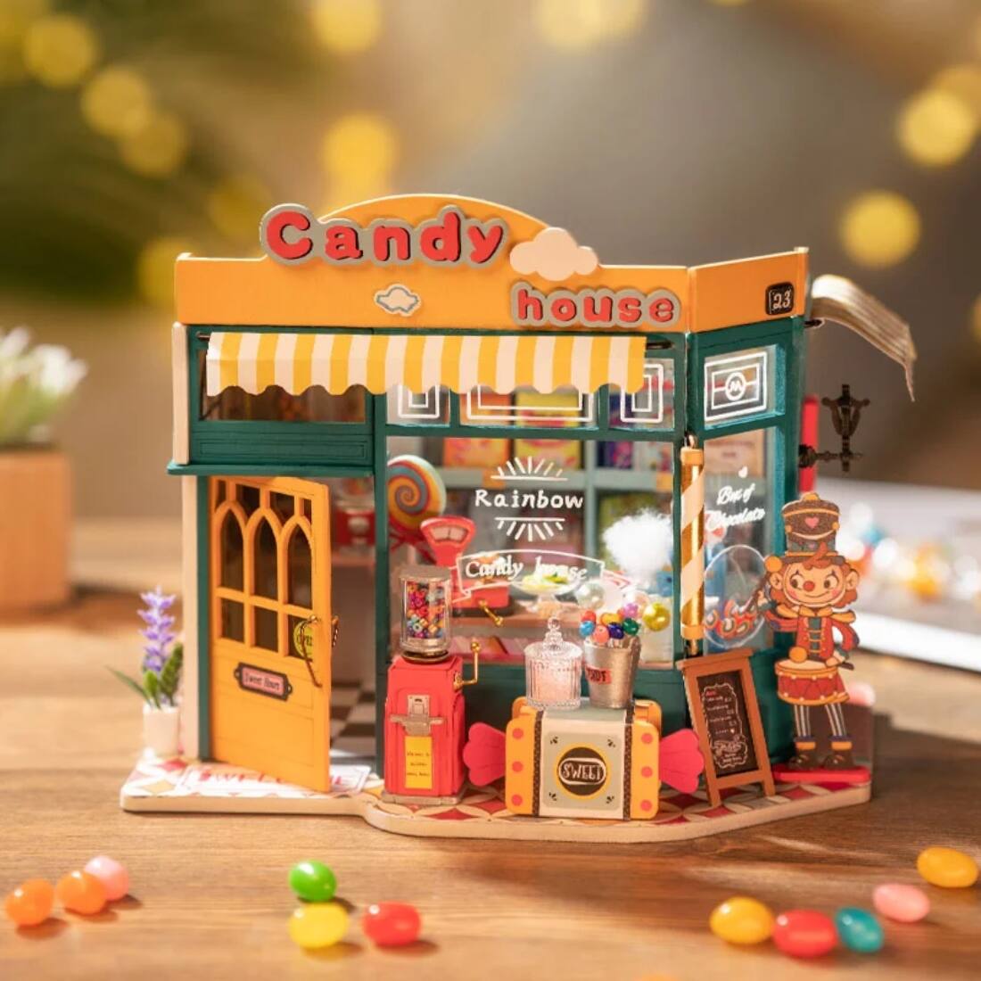 Back. 3D Puzzle - DIY 3D House Puzzle - Rainbow Candy House 179pcs.