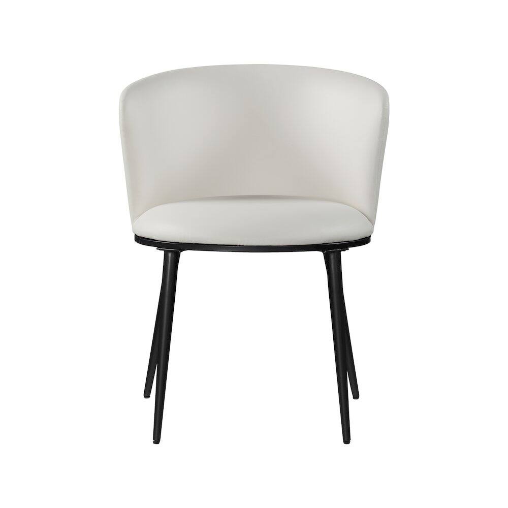 Alt View 2. Meridian Furniture - Skylar White Vegan Leather Dining Chair, Set of 2 - White.