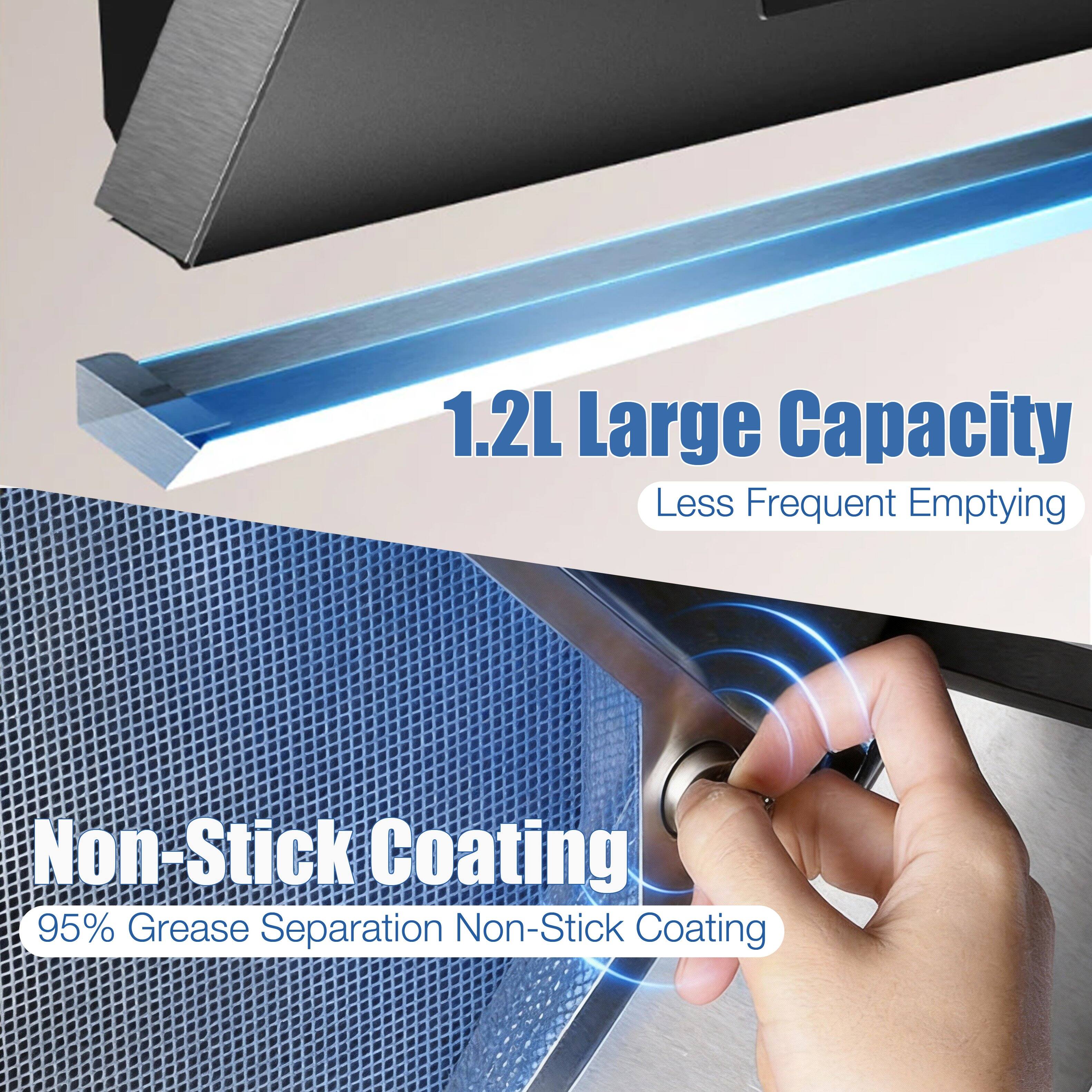 1.2L Large Capacity Less Frequent Emptying  
Non-Stick Coating 95% Grease Separation Non-Stick Coating