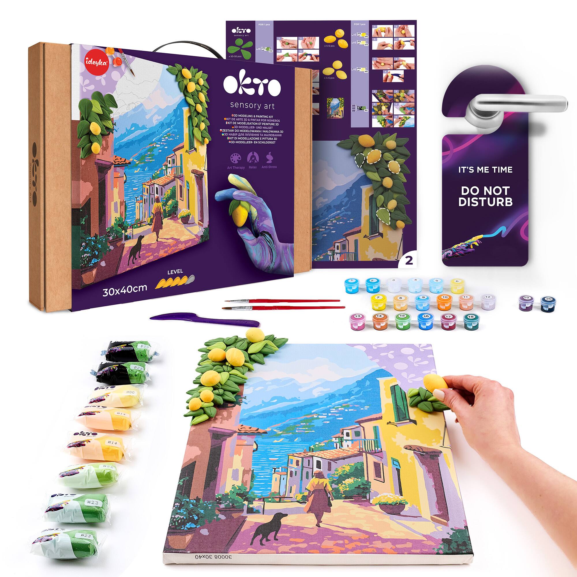 "OKTO - 3D Paint by Number Canvas Kit Lemon Weekend, 11.8"" x 15.7""" price history on PriceWatchPro
