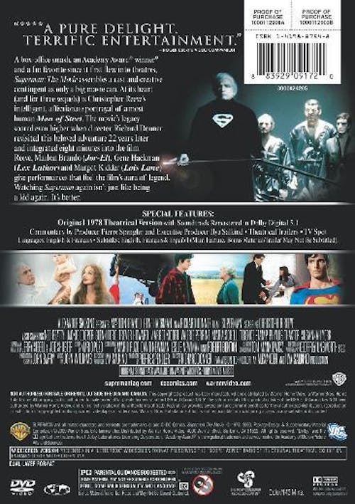 Back. Superman: The Movie [DVD].