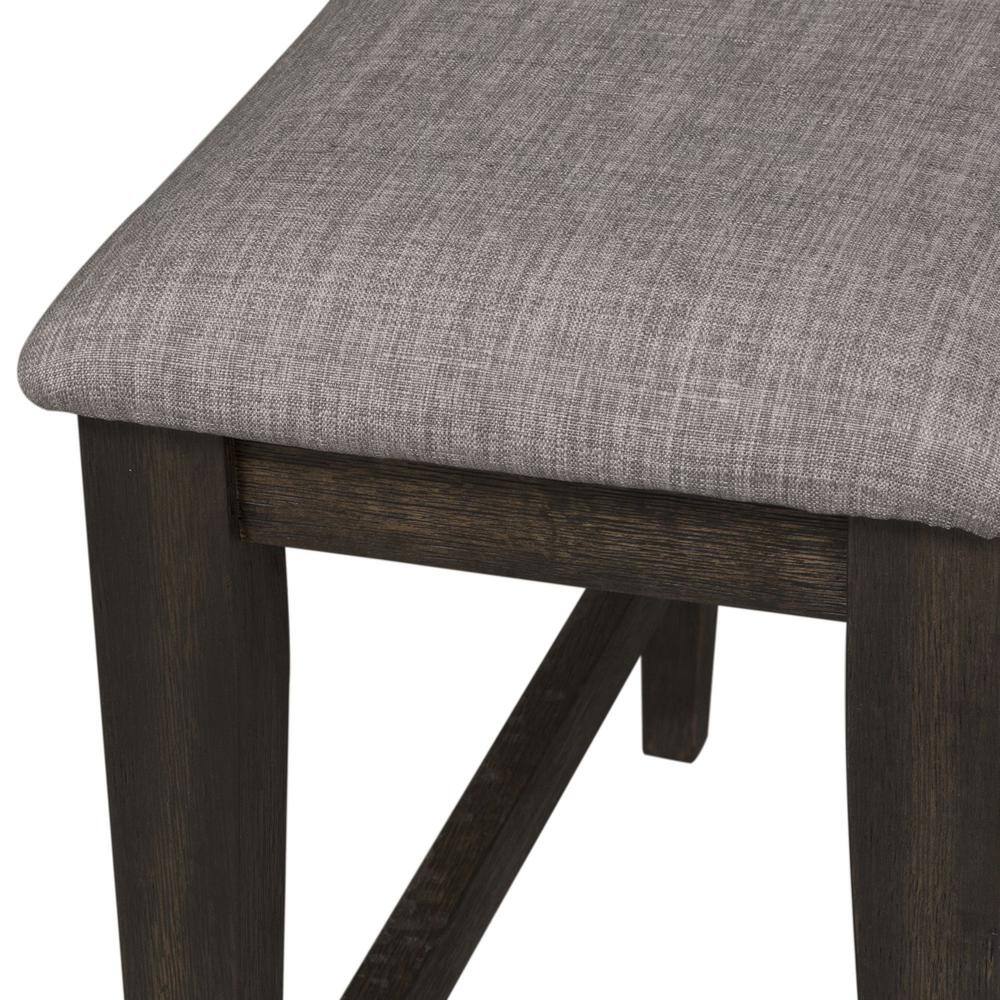 Back. Liberty Furniture Industries - Double Bridge Counter Bench (RTA) in Dark Chestnut - Brown.