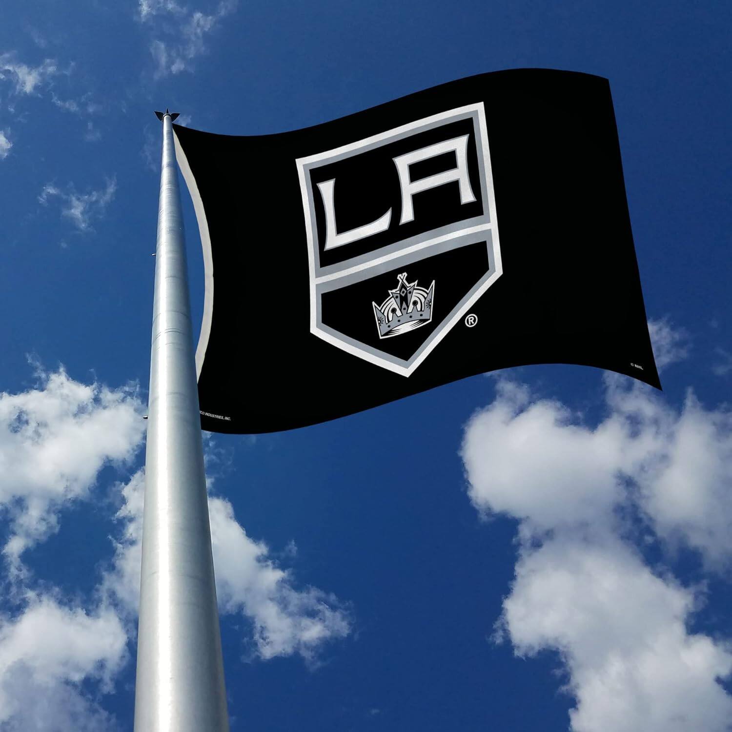 Alt View 2. Rico Industries - Los Angeles LA Kings NHL 3X5 Indoor Outdoor Banner Flag w/grommets for hanging - Multi.