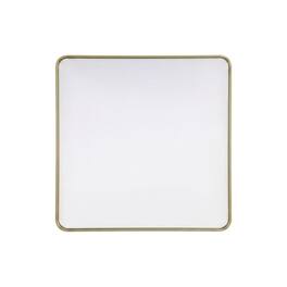 Elegant Decor - Contour Metal Rectangle Mirror 36x40 - Brass