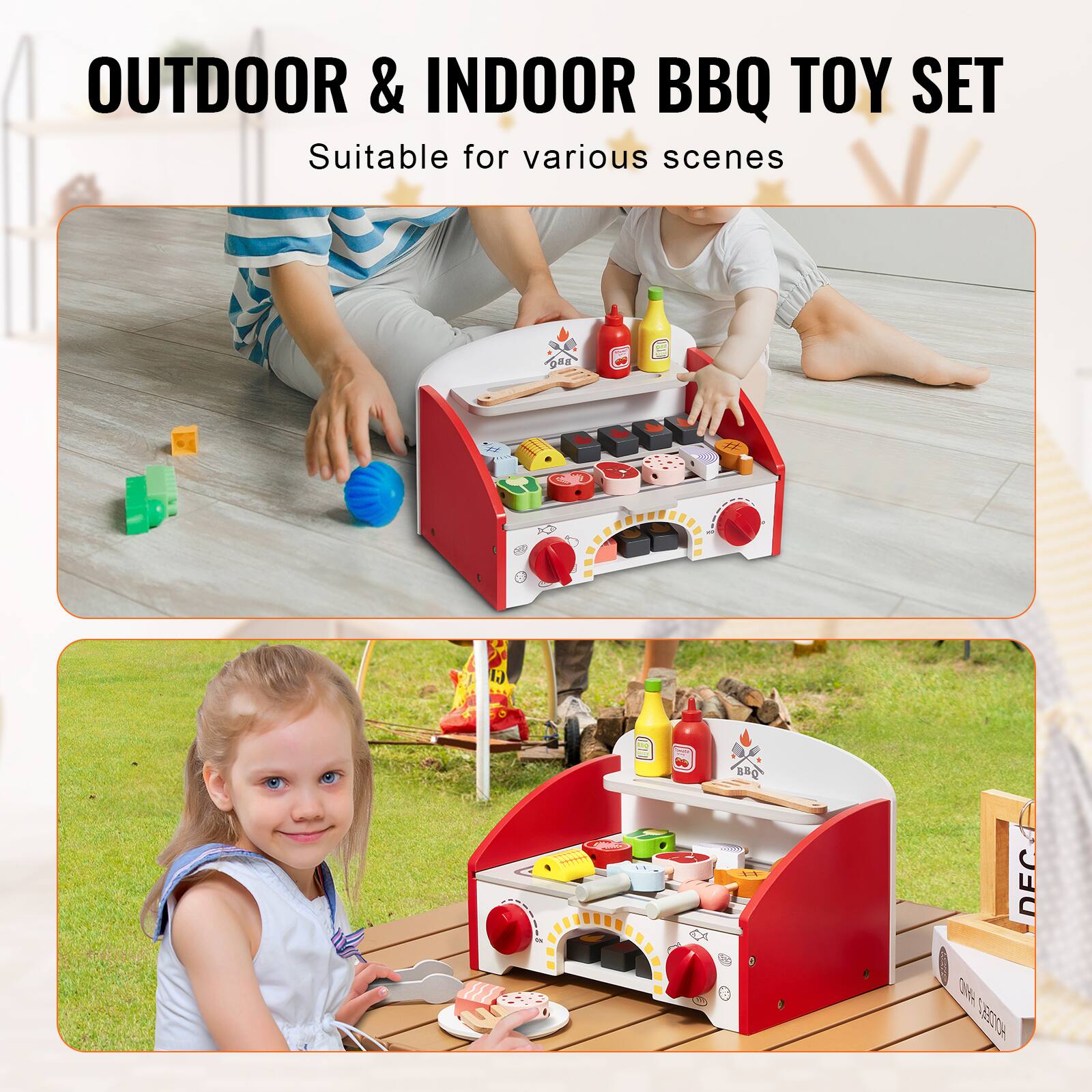 OUTDOOR & INDOOR BBQ TOY SET  
Suitable for various scenes