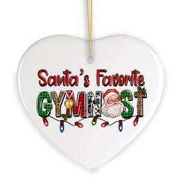 OrnamentallyYou - Santas Favorite Gymnast Christmas Ornament - Multi-colored