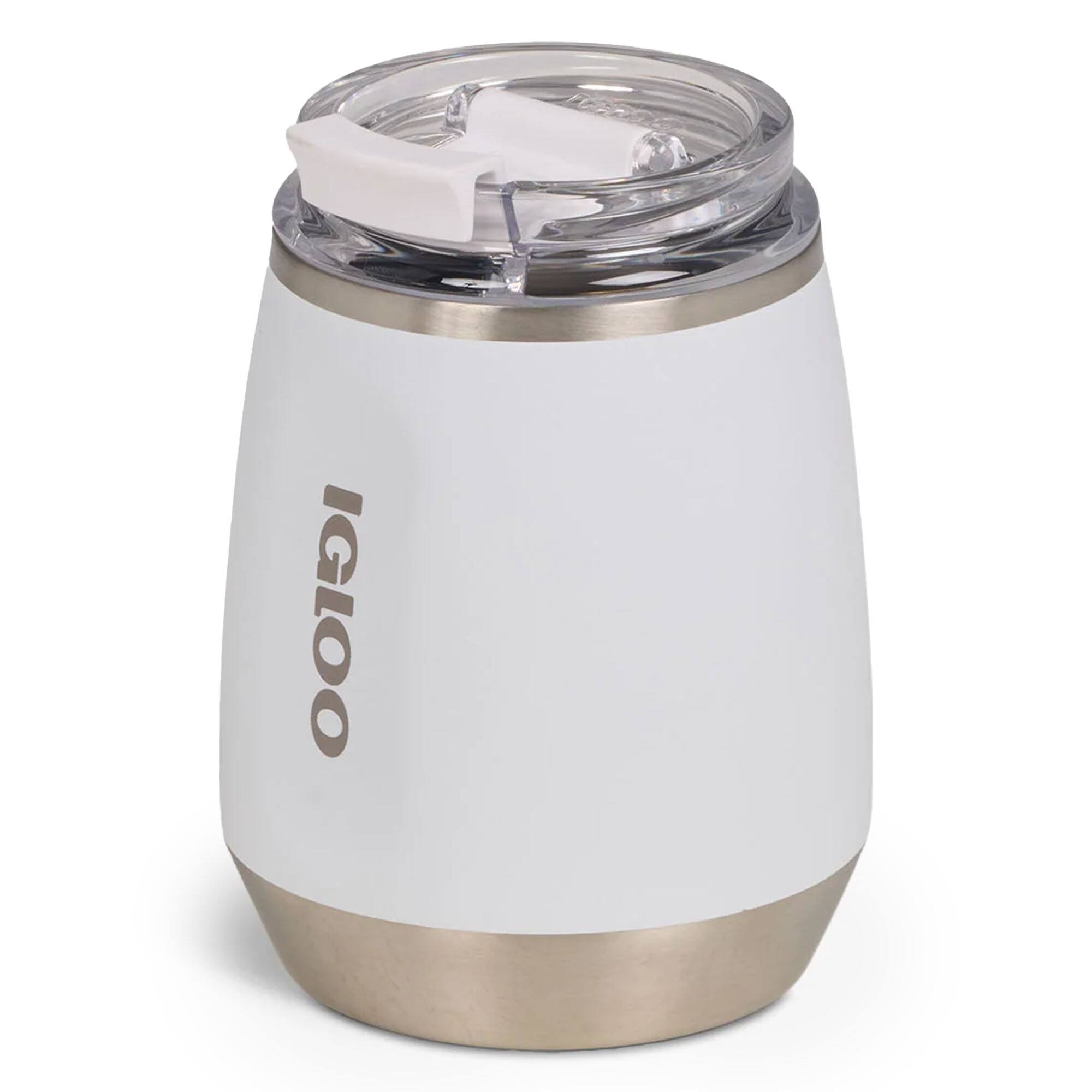 Alt View 1. Igloo - IGLOO 10 oz. Stainless Steel Wine Tumbler, White - White.