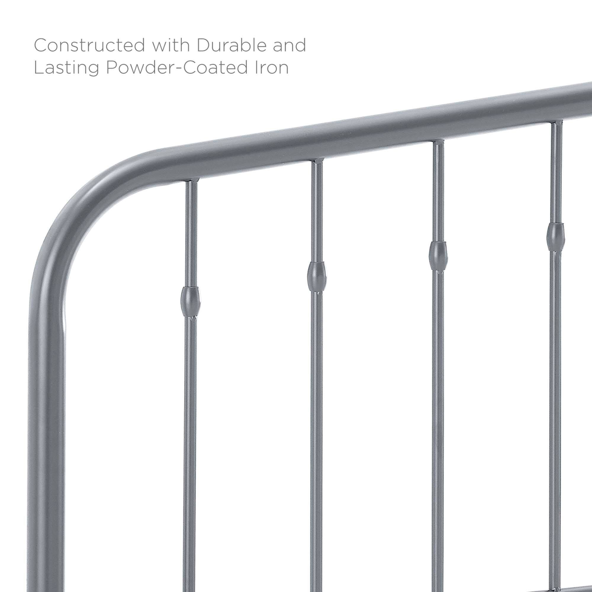 Constructed with Durable and Lasting Powder-Coated Iron