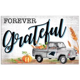 Fan Creations - Carolina Panthers 11" x 19" Forever Grateful Sign - White