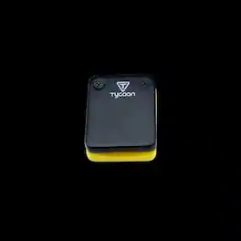 Tycoon Percussion - Small Siam Oak Cajon-Mounted Castanet Block, Yellow, 8 x 6.5 cm, Hook-and-Loop Attachment
