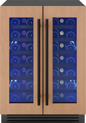 Front. Zephyr - Presrv 24 in. 42-Bottle Convertible 5.2 cu ft. Dual Zone Wine Cooler - Panel Ready + Glass.