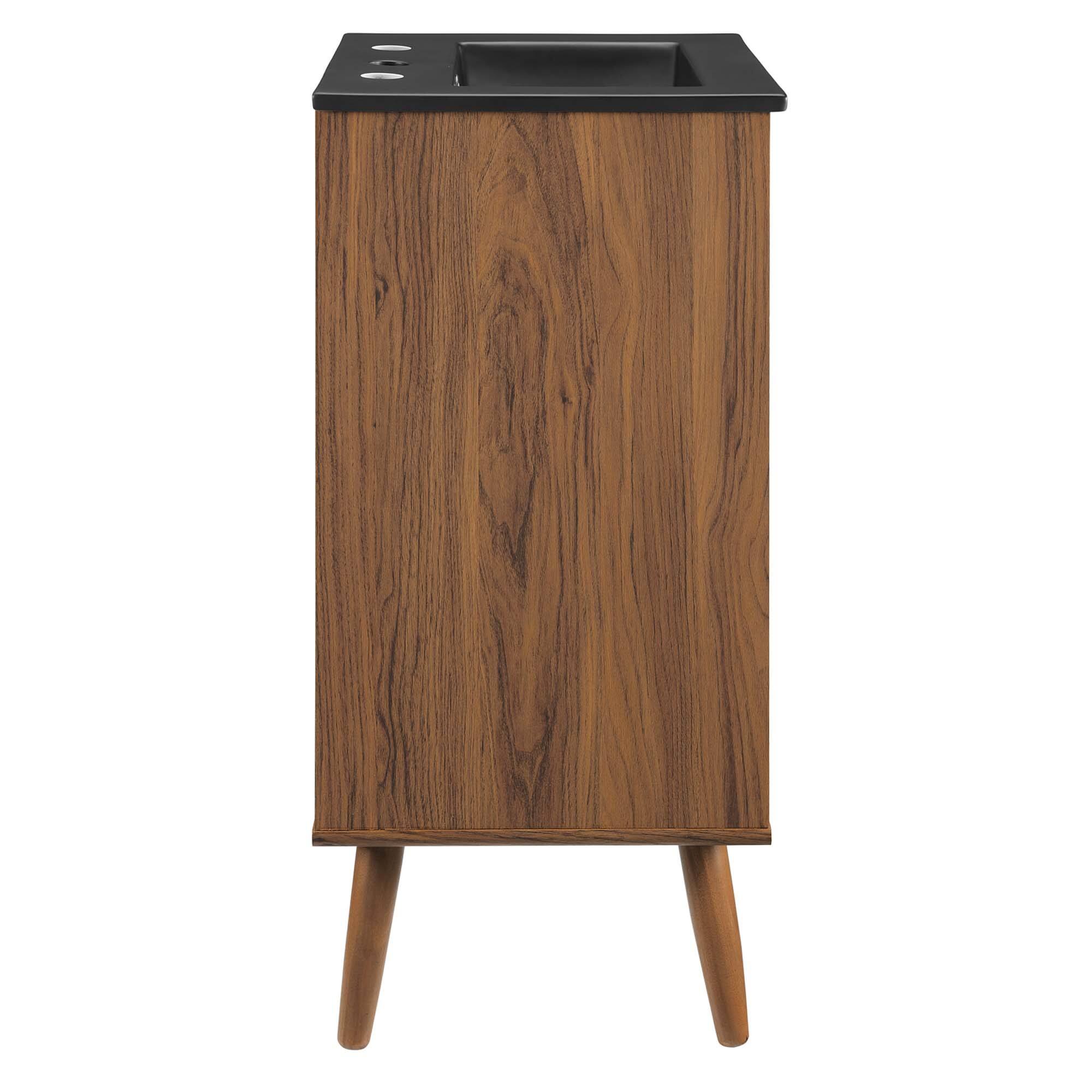 Alt View 1. Modway - Transmit Bathroom Vanity Basin Included - Walnut Black.