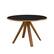 Left. Walker Edison - Mid-Century Modern Minimalist Round Dining Table - Black.