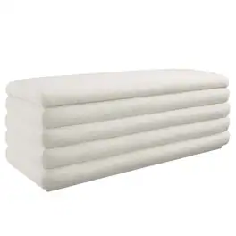Mezzo Boucle Upholstered Storage Bench by Modway - Green