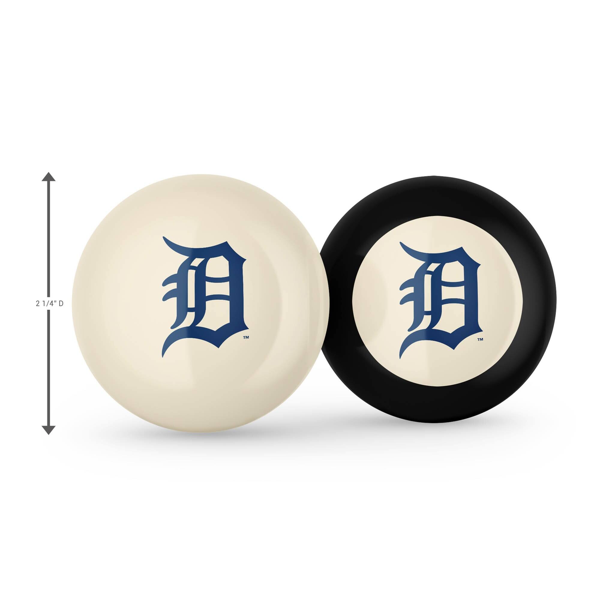 Alt View 1. Imperial - Detroit Tigers Logo Cue Ball & 8 Ball Combo Set - White.