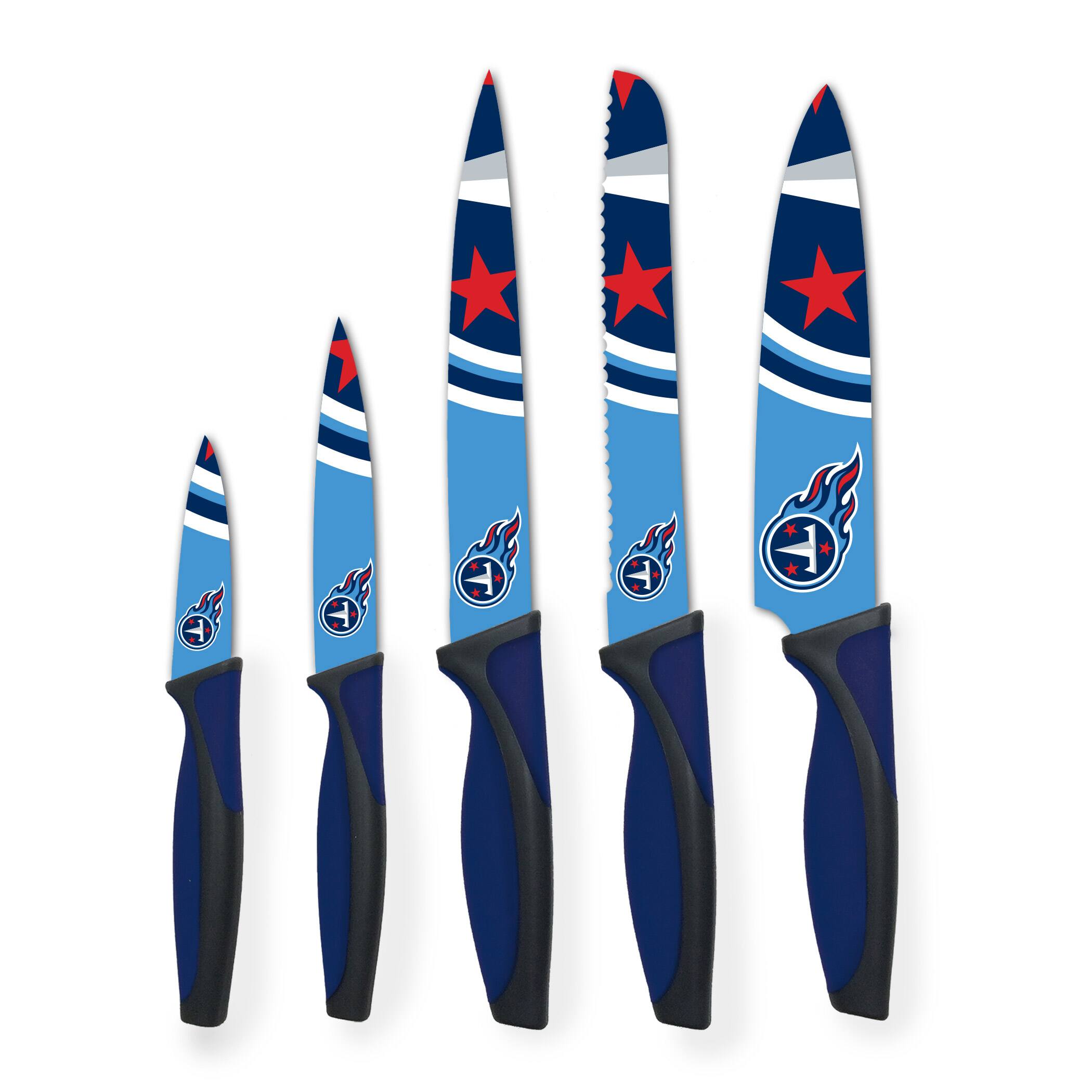 Alt View 1. Woodrow - Tennessee Titans 5-Piece Stainless Steel Cutlery Knife Set - Multicolor.