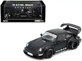 RWB 964 Matt Black 1/64 Diecast Model Car by Inno Models
