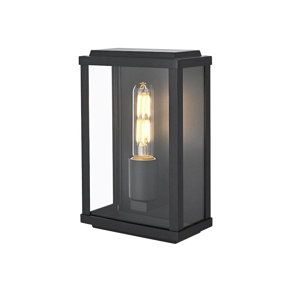 Angle. Elegant Lighting - Santos 6 Inch Outdoor Wall Sconce In Black - Black.