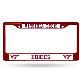 Rico Industries - Virginia Tech Hokies Maroon Painted Chrome Metal License Plate Frame - Multi
