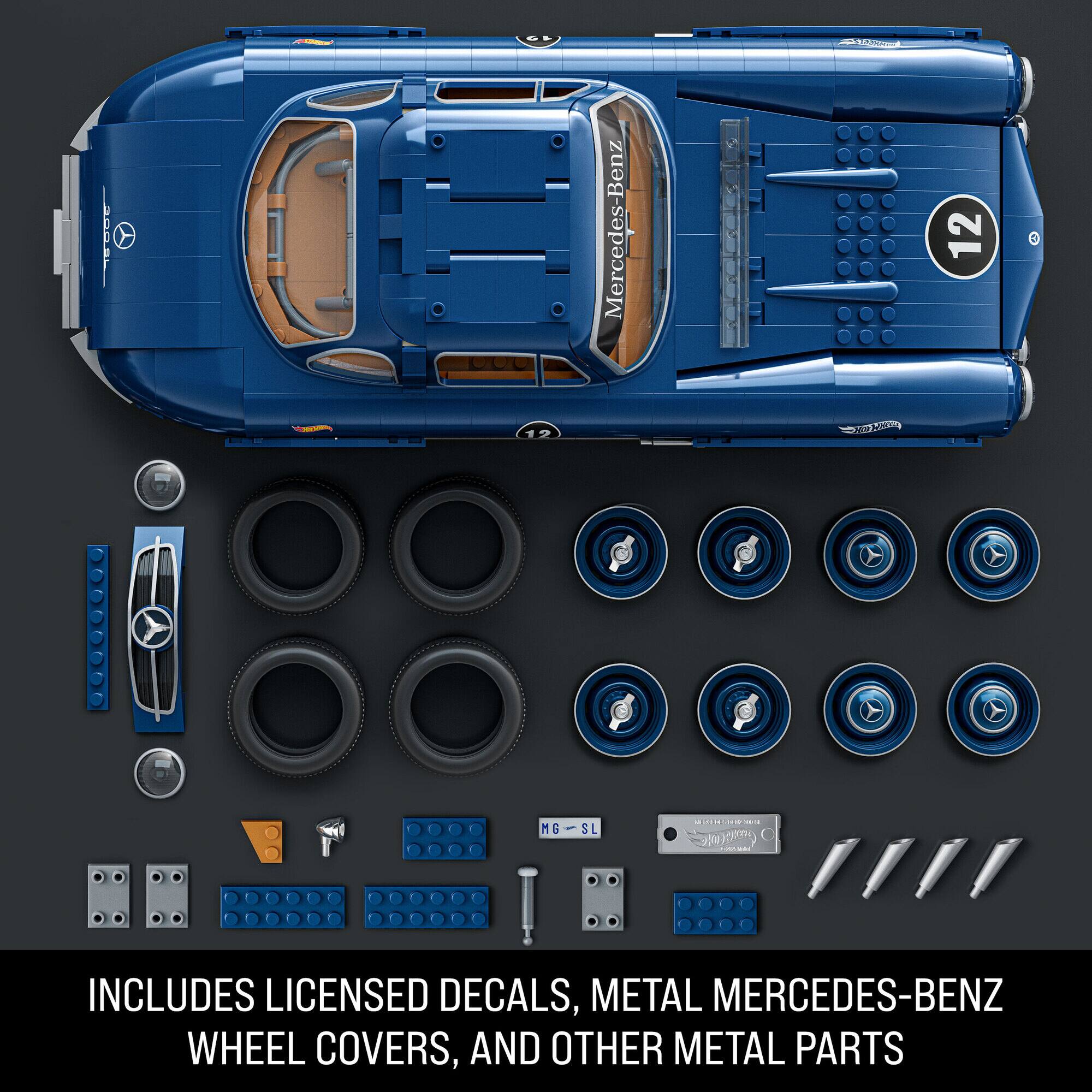 5DD 12 Mercedes-Benz d000 A 12 MG MG-SL SL 3  . - 90 INCLUDES LICENSED DECALS, METAL MERCEDES-BENZ WHEEL COVERS, AND OTHER METAL PARTS