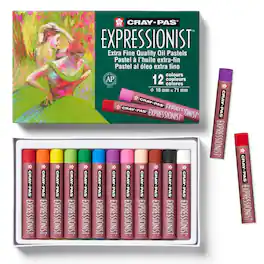 Sakura - Cray-Pas Expressionist Oil Pastel Set, 12 Assorted Colors