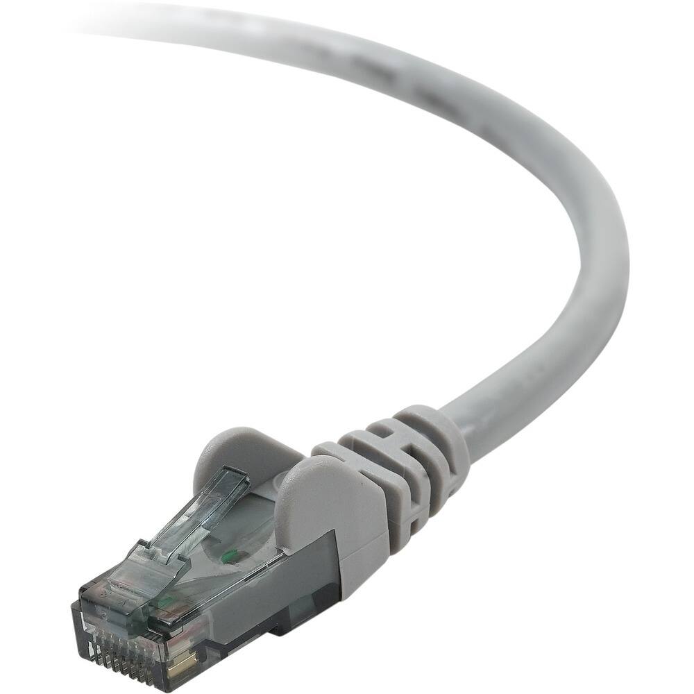 Front. Belkin - Belkin Category 6 UTP Patch Cable - 7 ft - RJ-45 Male to Male - Gray - TAA Compliant.