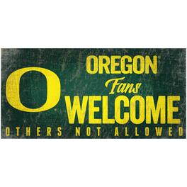 Fan Creations - Oregon Ducks 6" x 12" Fans Welcome Sign - Multicolor