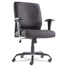 Our Brands - REMOVE - OIF Big/Tall Swivel/Tilt Mid-Back Chair, Supports Up to 450 lb, 19.29" to 23.22" Seat Height - Black