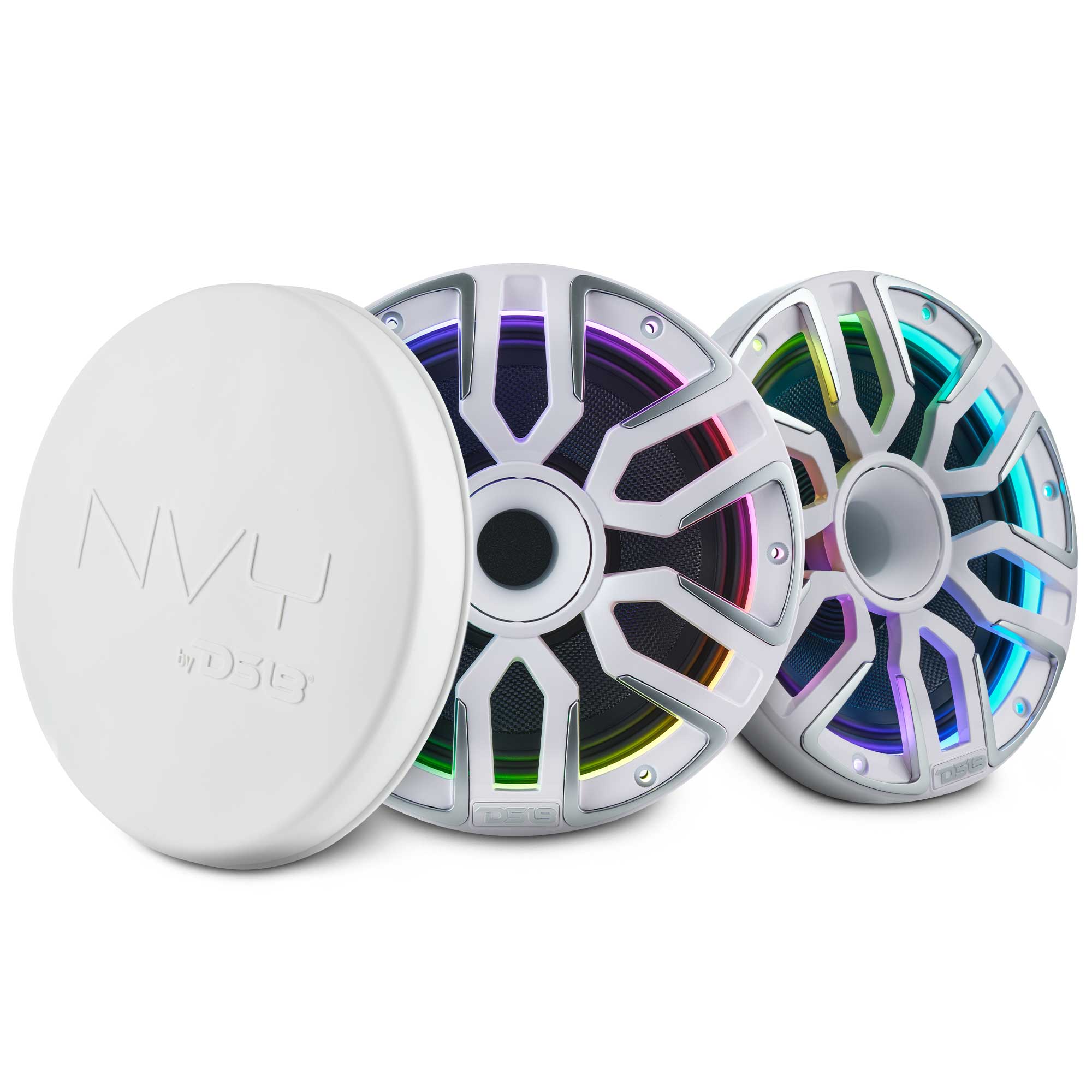 DS18 Audio - 8" Hybrid Coaxial Speaker With Kevlar Cone, Compression Driver and Neodymium Magnet | 200W RMS 4-Ohm - White