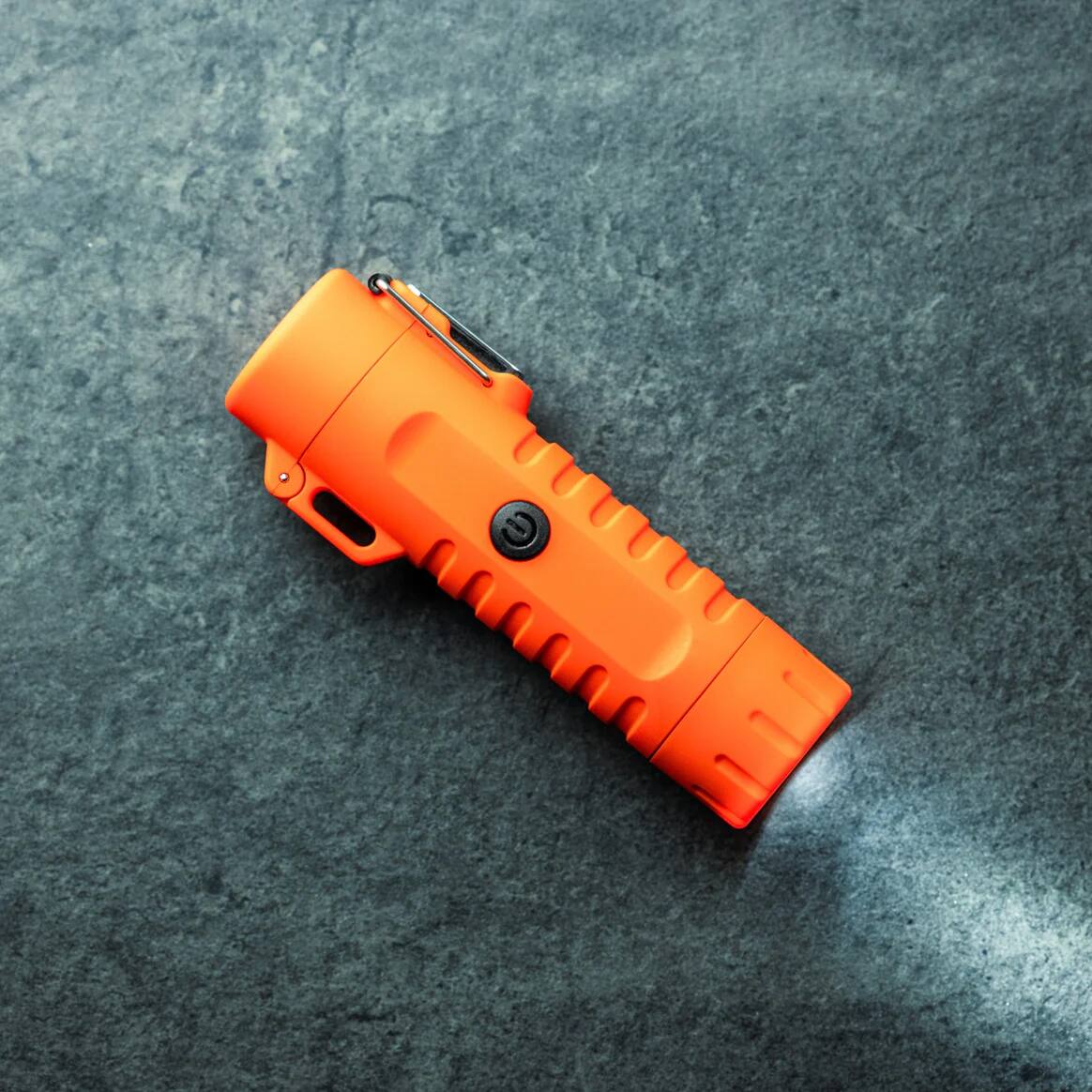 Alt View 4. Dark Energy - Rechargeable Dual-Arc Plasma Lighter Fire Starter with Mini Flashlight and Strobe for Camping, Outdoor and Emergency - Desert Tan.