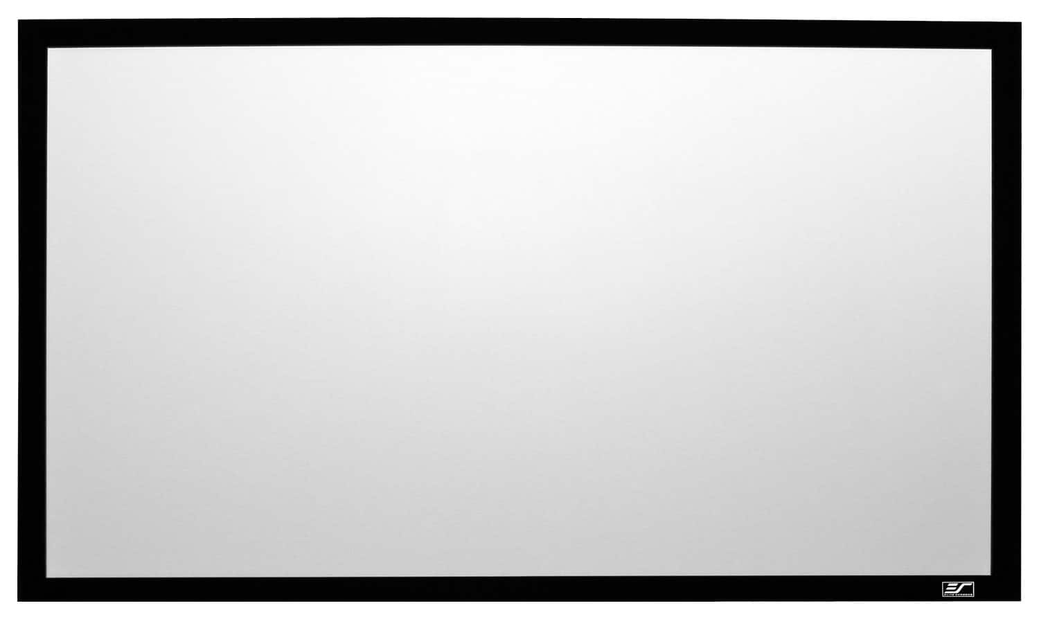 Front. Elite Screens - SableFrame Series Fixed Projector Screen - Velvet Black.